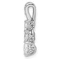 14k White Gold 1 Ct. Lab Grown Diamond VS/SI+ G+ Three Stone Chain Slide Pendant