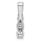 14k White Gold 1 Ct. Lab Grown Diamond VS/SI+ G+ Three Stone Chain Slide Pendant