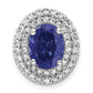 14k White Gold Two Tone 1/5 Ct. Lab Grown Diamond VS/SI+ G+ and Lab Created Blue Sapphire Chain Slide Pendant