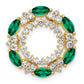 14k Yellow Gold 5/8 Ct. Lab Grown Diamond VS/SI+ G+ and Lab Created Emerald Chain Slide Pendant