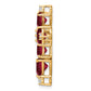 14k Yellow Gold 1/5 Ct. Lab Grown Diamond VS/SI+ G+ and Lab Created Ruby Chain Slide Pendant