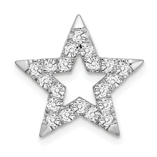 14K White Gold Lab Grown Diamond VS/SI+ G+ Star Pendant