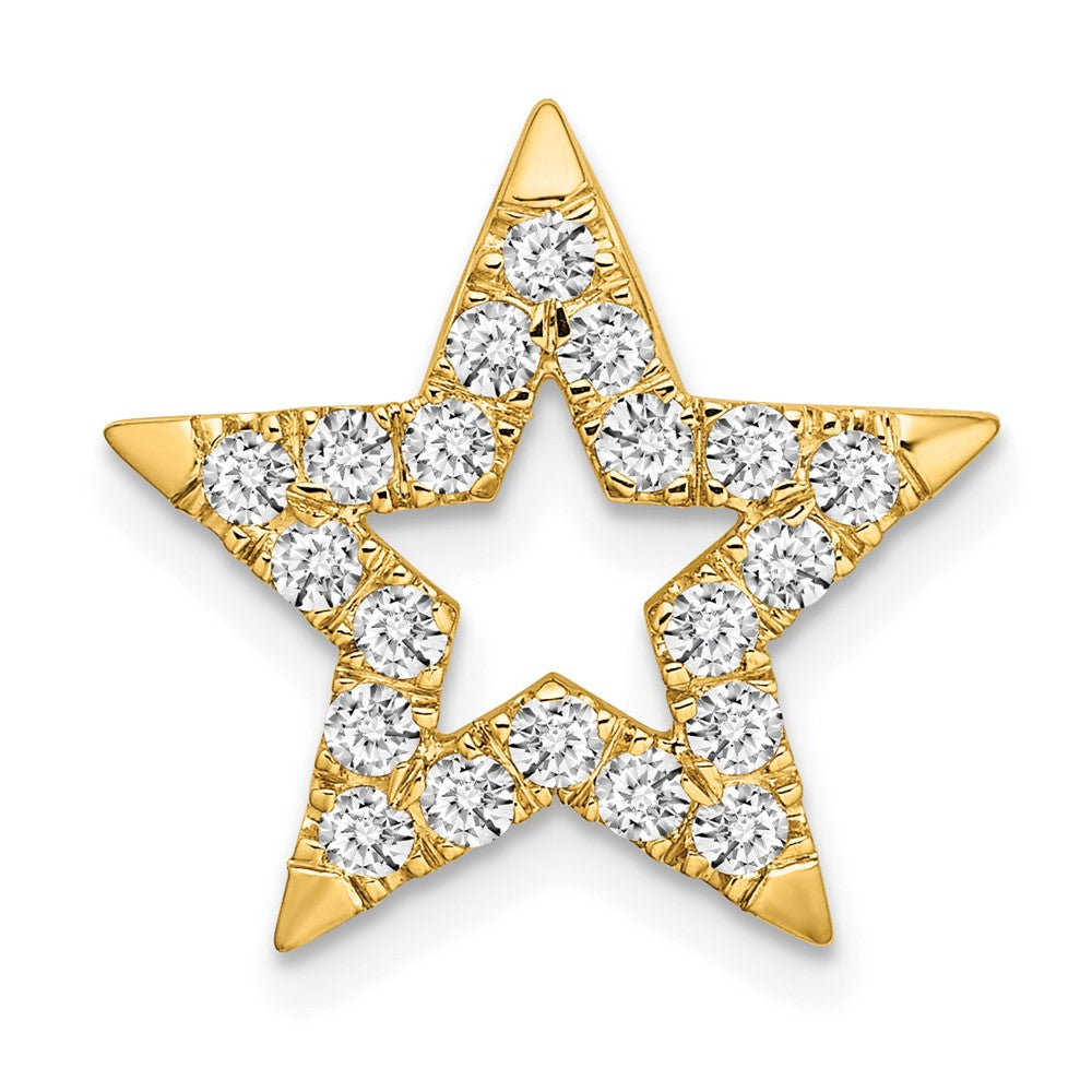 14k Yellow Gold Lab Grown Diamond VS/SI FGH Star Pendant