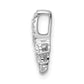 14k White Gold 1/4 Ct. Lab Grown Diamond VS/SI+ G+ Leaf Chain Slide Pendant