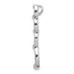 14K White Gold Lab Grown Diamond VS/SI+ G+ Oval Drop Pendant