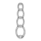 14K White Gold Lab Grown Diamond VS/SI+ G+ Oval Drop Pendant