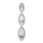 14K White Gold Lab Grown Diamond VS/SI FGH Fancy Drop Pendant