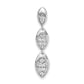 14K White Gold Lab Grown Diamond VS/SI FGH Fancy Drop Pendant