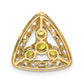 14k Yellow Gold 1/2 Ct. Lab Grown Diamond VS/SI+ G+ and Lab Created Sapphire Triangle Chain Slide Pendant