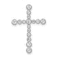 14k White Gold 1/2 Ct. Lab Grown Diamond VS/SI+ G+ Cross Chain Slide Pendant