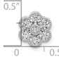 14k White Gold 1/2 Ct. Lab Grown Diamond VS/SI+ G+ Floral Chain Slide Pendant