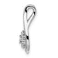 14k White Gold 1/5 Ct. Lab Grown Diamond VS/SI+ G+ Fashion Teardrop Chain Slide Pendant