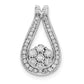 14k White Gold 1/5 Ct. Lab Grown Diamond VS/SI+ G+ Fashion Teardrop Chain Slide Pendant