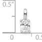 14k White Gold 1/3 Ct. Lab Grown Diamond VS/SI+ G+ Oval Solitaire Pendant