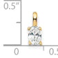 14k Yellow Gold 1/3 Ct. Lab Grown Diamond VS/SI+ G+ Oval Solitaire Pendant