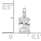 14k White Gold 1/2 Ct. Lab Grown Diamond VS/SI+ G+ Oval Solitaire Pendant