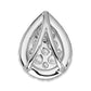 14k White Gold 5/8 Ct. Lab Grown Diamond VS/SI+ G+ Teardrop Halo Chain Slide Pendant