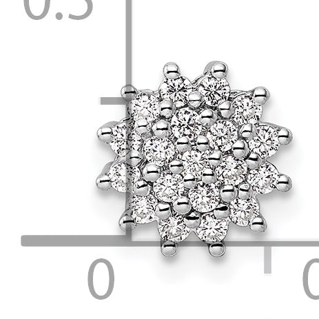 14k White Gold 1/4 Ct. Lab Grown Diamond VS/SI+ G+ Chain Slide Pendant