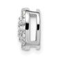 14k White Gold 3/8 Ct. Lab Grown Diamond VS/SI+ G+ Chain Slide Pendant