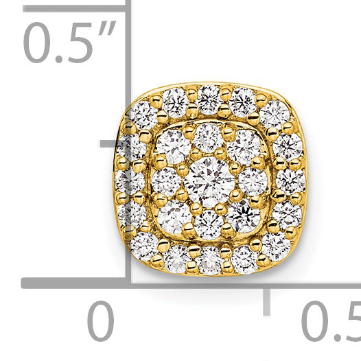 14k Yellow Gold 3/8 Ct. Lab Grown Diamond VS/SI+ G+ Chain Slide Pendant