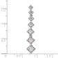 14k White Gold 1 Ct. Lab Grown Diamond VS/SI+ G+ Seven Stone Bar Chain Slide Pendant