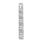 14k White Gold 1 Ct. Lab Grown Diamond VS/SI+ G+ Fancy Bar Chain Slide Pendant