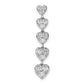 14k White Gold 1 Ct. Lab Grown Diamond VS/SI+ G+ Five Heart Bar Chain Slide Pendant