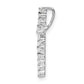 14k White Gold 1/6 Ct. Lab Grown Diamond VS/SI+ G+ Cross Chain Slide Pendant