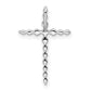 14k White Gold 1/6 Ct. Lab Grown Diamond VS/SI+ G+ Cross Chain Slide Pendant