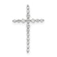 14k White Gold 1/6 Ct. Lab Grown Diamond VS/SI+ G+ Cross Chain Slide Pendant