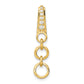 14k Yellow Gold 1/8 Ct. Lab Grown Diamond VS/SI+ G+ Dangle Circle Chain Slide Pendant