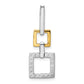 14k Two-Tone 1/2 Ct. Lab Grown Diamond VS/SI+ G+ Dangle Square Chain Slide Pendant