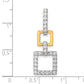 14k Two-Tone 1/2 Ct. Lab Grown Diamond VS/SI+ G+ Dangle Square Chain Slide Pendant