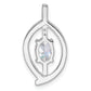 14k White Gold 1/5 Ct. Lab Grown Diamond VS/SI+ G+ 3/4 Ct. Center Round Chain Slide Pendant