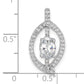 14k White Gold 1/5 Ct. Lab Grown Diamond VS/SI+ G+ 3/4 Ct. Center Round Chain Slide Pendant