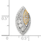 14k Two-tone Two Tone 5/8 Ct. Lab Grown Diamond VS/SI+ G+ Fancy Chain Slide Pendant