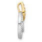 14k Two-tone Two Tone 3/4 Ct. Lab Grown Diamond VS/SI+ G+ Fancy Chain Slide Pendant