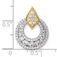 14k Two-tone Two Tone 3/4 Ct. Lab Grown Diamond VS/SI+ G+ Fancy Chain Slide Pendant