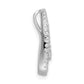 14k White Gold 1/2 Ct. Lab Grown Diamond VS/SI+ G+ Complete Teardrop Cluster Chain Slide Pendant