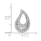 14k White Gold 1/2 Ct. Lab Grown Diamond VS/SI+ G+ Complete Teardrop Cluster Chain Slide Pendant