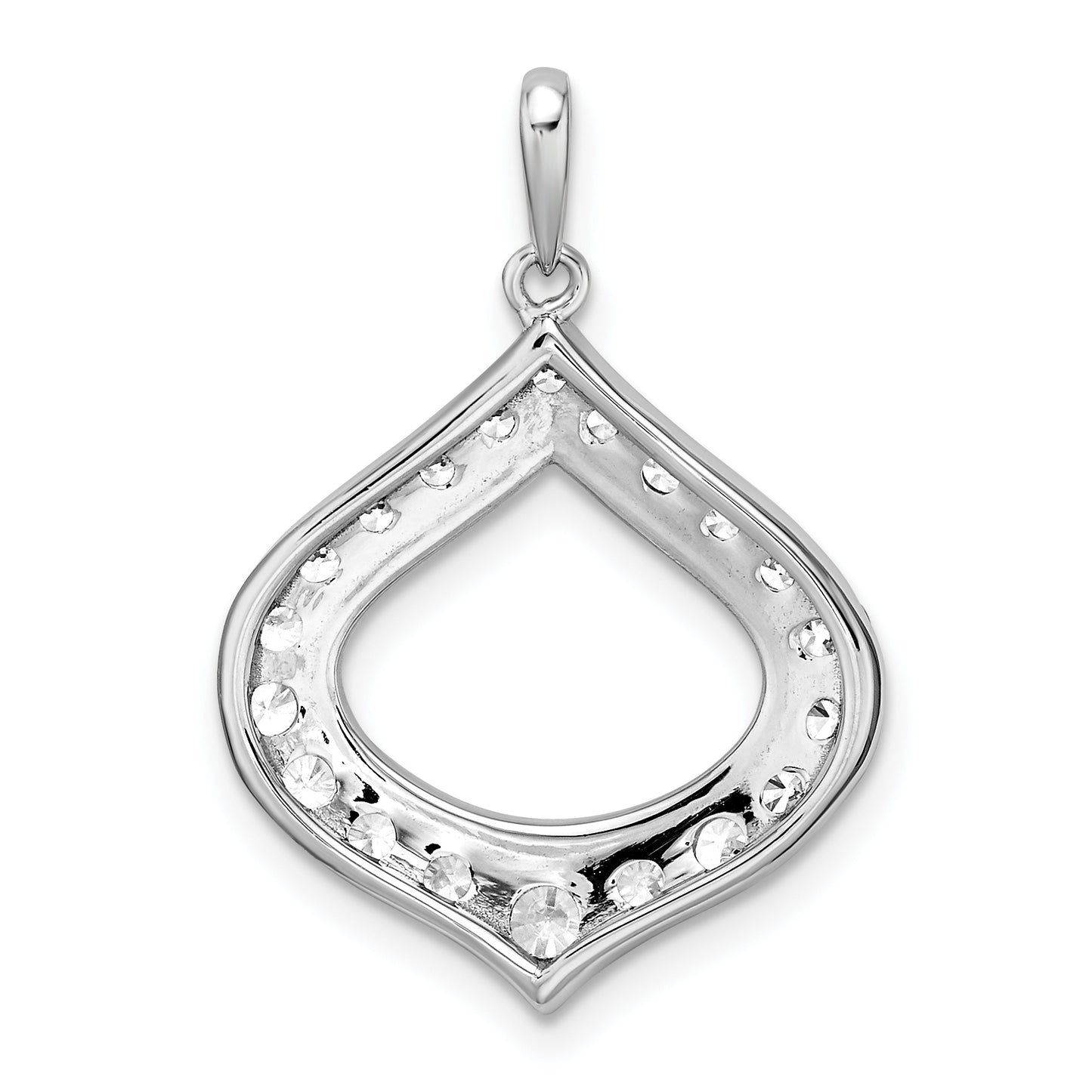 14k White Gold 1 Ct. Lab Grown Diamond VS/SI+ G+ Fancy Teardrop Shape Pendant