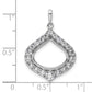 14k White Gold 1 Ct. Lab Grown Diamond VS/SI+ G+ Fancy Teardrop Shape Pendant