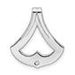 14k White Gold 1 Ct. Lab Grown Diamond VS/SI+ G+ Chain Slide Pendant