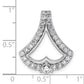 14k White Gold 1 Ct. Lab Grown Diamond VS/SI+ G+ Chain Slide Pendant