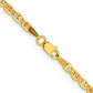 14K Tri-Color 26 Inch 2.75mm Pav Valentino With Lobster Clasp Chain