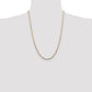 14K Tri-Color 3.2mm Gold Pav Valentino Chain