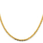 14K Tri-Color 16 Inch 3.8mm Pav Valentino With Lobster Clasp Chain