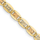 14K Tri-Color 26 Inch 3.8mm Pav Valentino With Lobster Clasp Chain