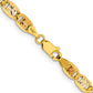 14K Tri-Color 16 Inch 4.65mm Pav Valentino With Lobster Clasp Chain