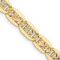 14K Tri-Color 24 Inch 4.65mm Pav Valentino With Lobster Clasp Chain